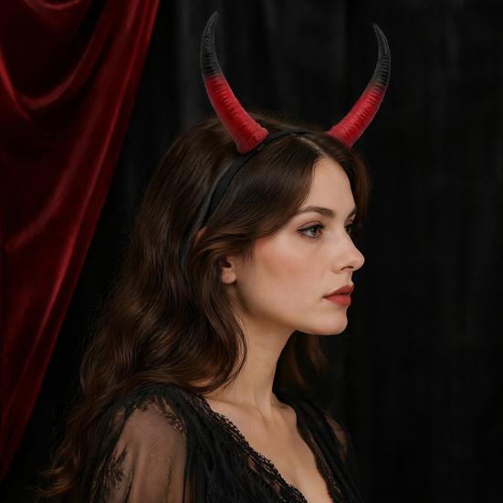 Accesorio para el Cabello con Cuernos Desmontables, Diadema de Cabeza de Carnero para Halloween, Tocado de Diablo para Peinado Gótico, Fiesta de Carnaval, Accesorio de Cosplay para Festival,