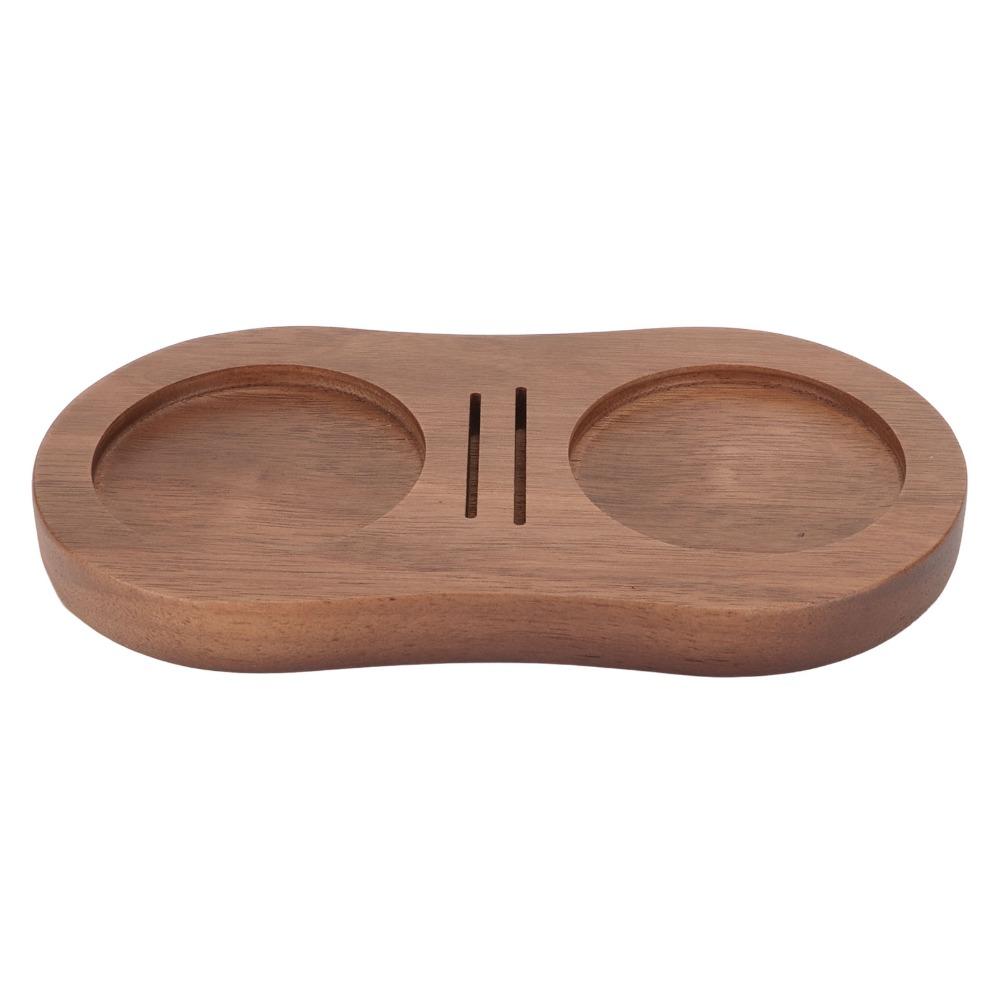 Universal Fit Wooden Tamper Stand Compatible Coffee Tamping Station Home Barista