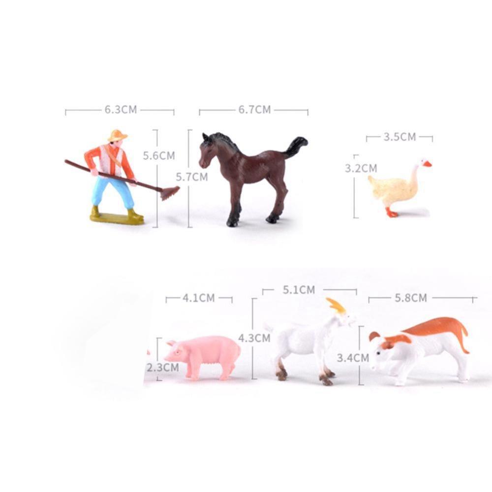 Animal Model Farmland Worker Home Decor Figurines Micro Landscape Miniatures Fairy Garden Ornaments