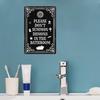 POBBUK Halloween "Please Don't Summon Demons In The Bathroom" Metal Sign - Funny Dark Humor Goth Witchy Bathroom Wall Decor