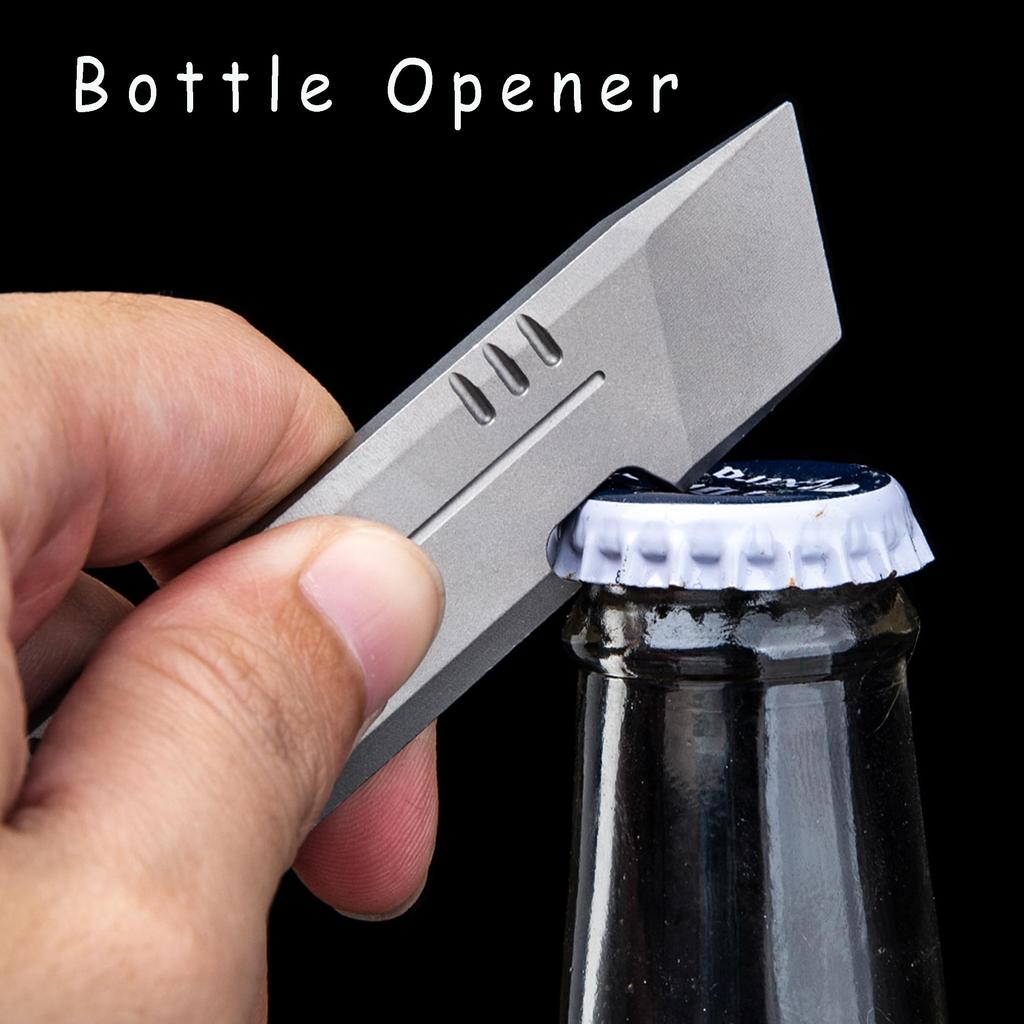 Titanium Alloy EDC Clover Multifunctional EDC Portable Outdoor Emergency Tool Multi-Pry Bar, Tool, Screwdriver, Clover,
