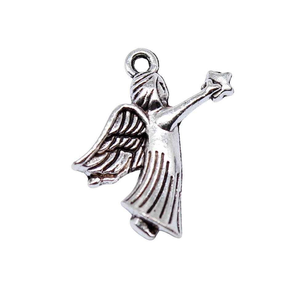 Angel Charms Alloy Fairy Pendants For Religious Holiday Jewelry Making