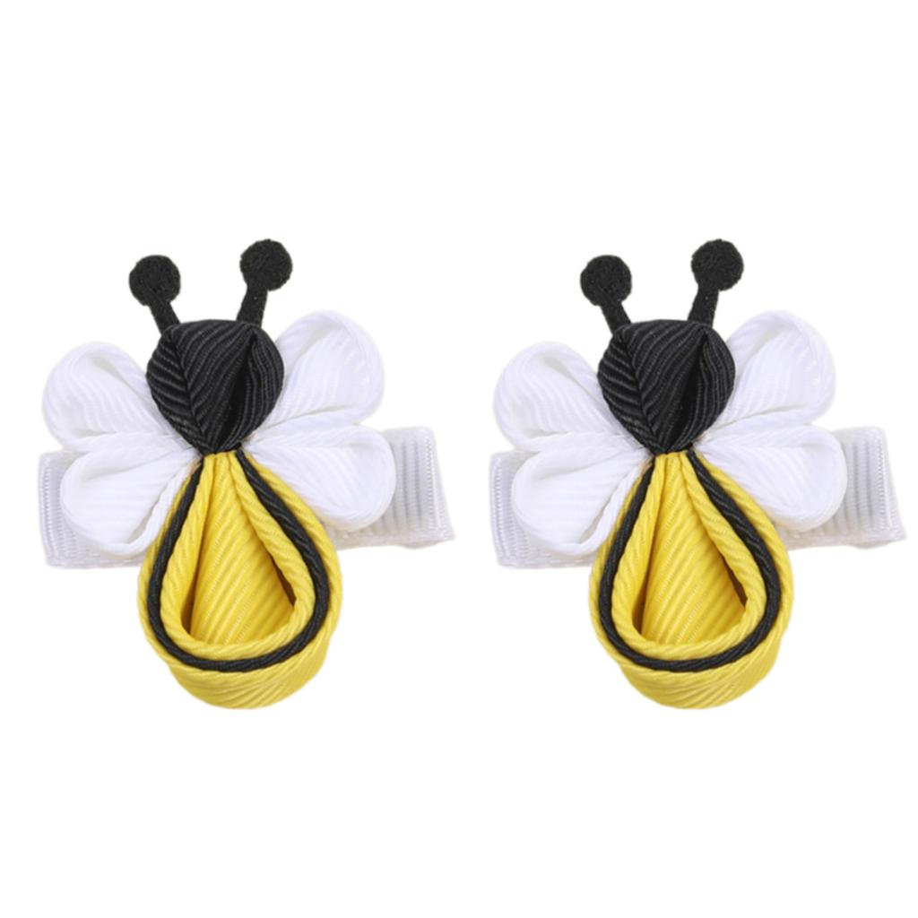 1Pair Cute Flower Ribbon Bows Hair Clip For Women Girls Sweet Style Accessory Hairpin Party Hairpieces For Daily Wear