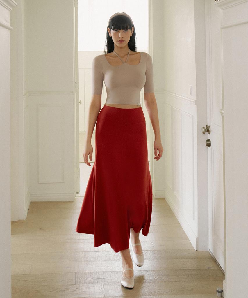 Front To Line Banda Soft Maxi Skirt