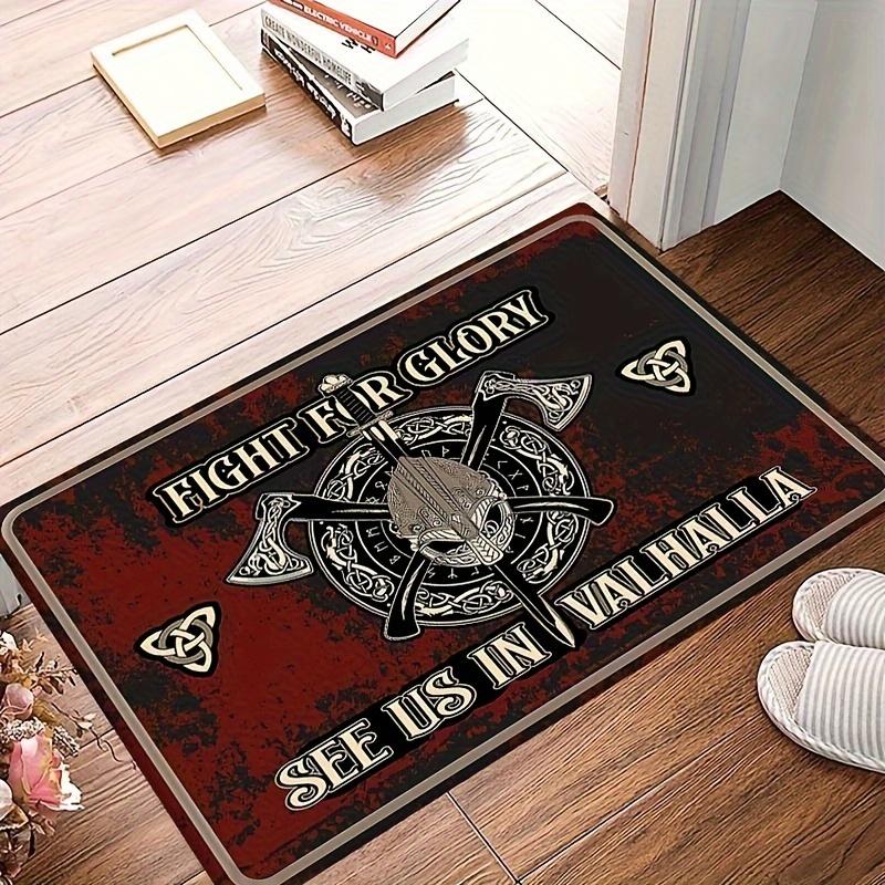 

Retro Mysterious Raven Viking Carpet Boho Tarot Witchcraft Floor Mat Living Room Entrance Non-slip Rug Balcony Hallway Rug Decor 40cm x 60cm