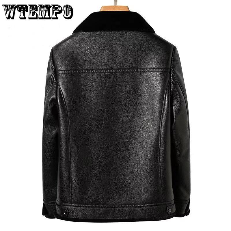 Men's Leather Leather Jacket Winter Padded Thickened Gold Sable Velvet Cowhide Jacket Lapel Fur One Men's Jacket