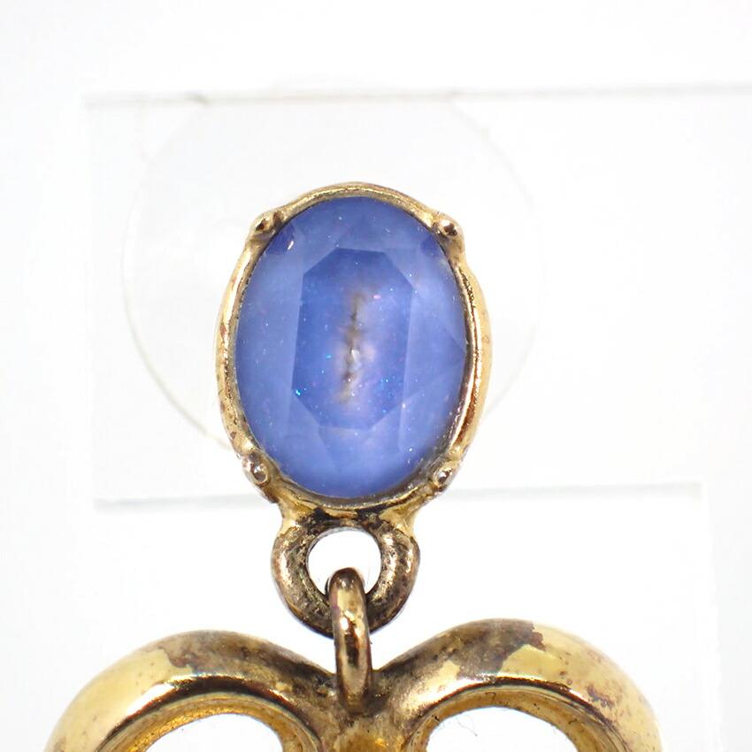 [Pre-owned] CHANEL Coco Mark Rhinestone Earrings (single) / J19-40