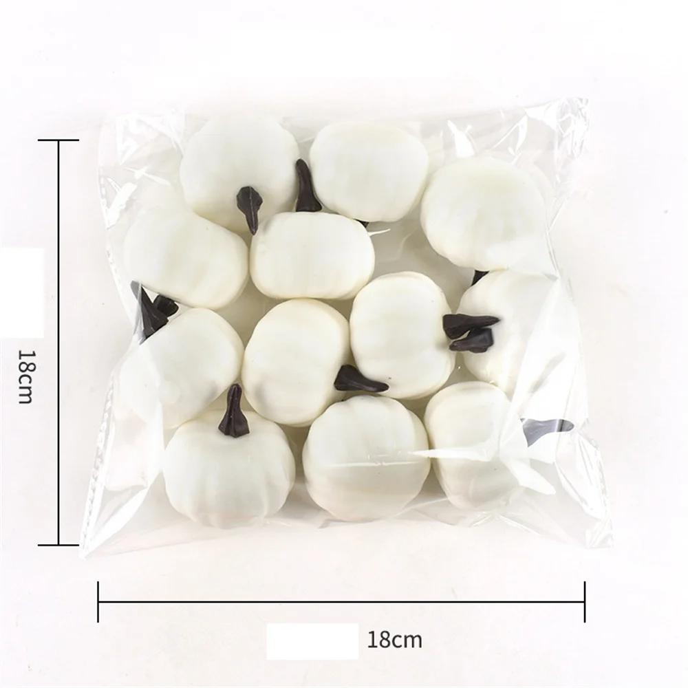 12pcs/set Simulated Pumpkin Artificial Halloween Pumpkin Decor Party Excitement Halloween Home Decoration DIY Craft Supplies