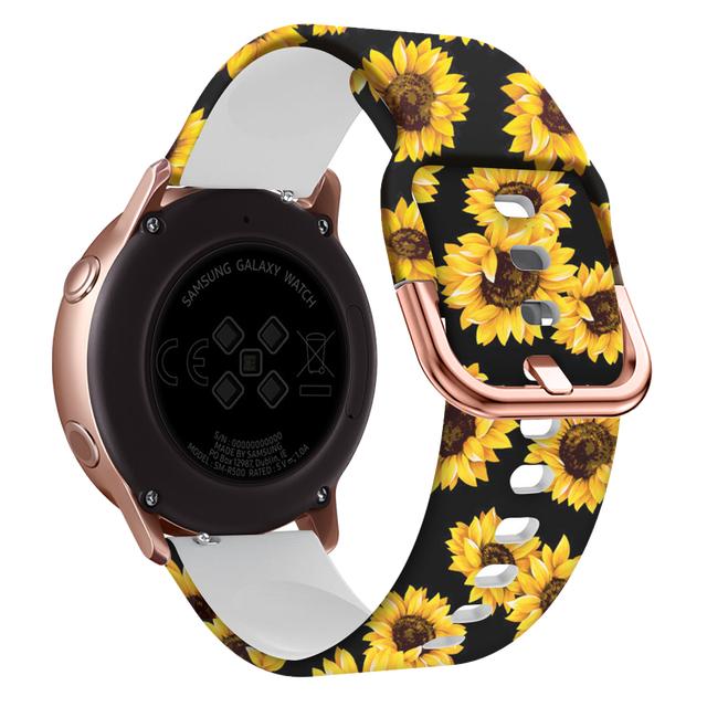 20mm Silicone Strap For Samsung Galaxy Watch 4 5 6 40mm 44mm/5 Pro 45mm/Watch4 Classic 46mm 42mm/Active 2 Bracelet Printing Band