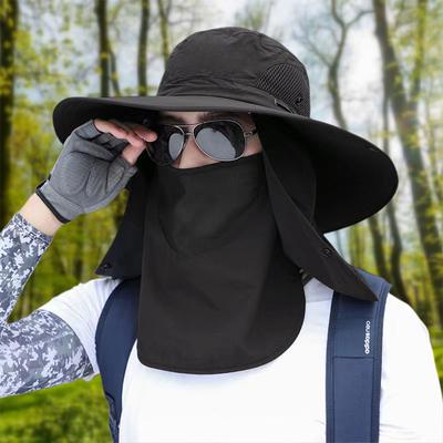 Large Brim Cycling Sun Protection Outdoor Mountaineering Face Covering Sun Hat Bucket Hat