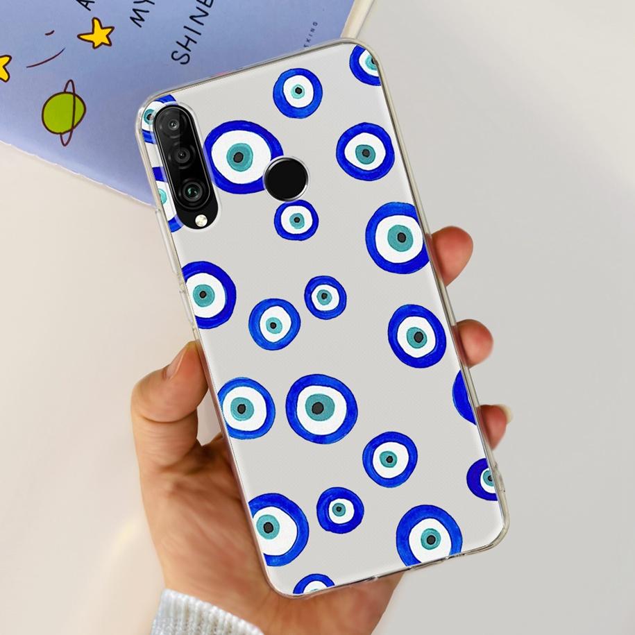 For Huawei P30 Lite Case 2020 Fashion Flower Bumper Soft Silicone Clear Cover For Huawei P30 Lite Pro Fundas P 30 P30Lite Hoesje