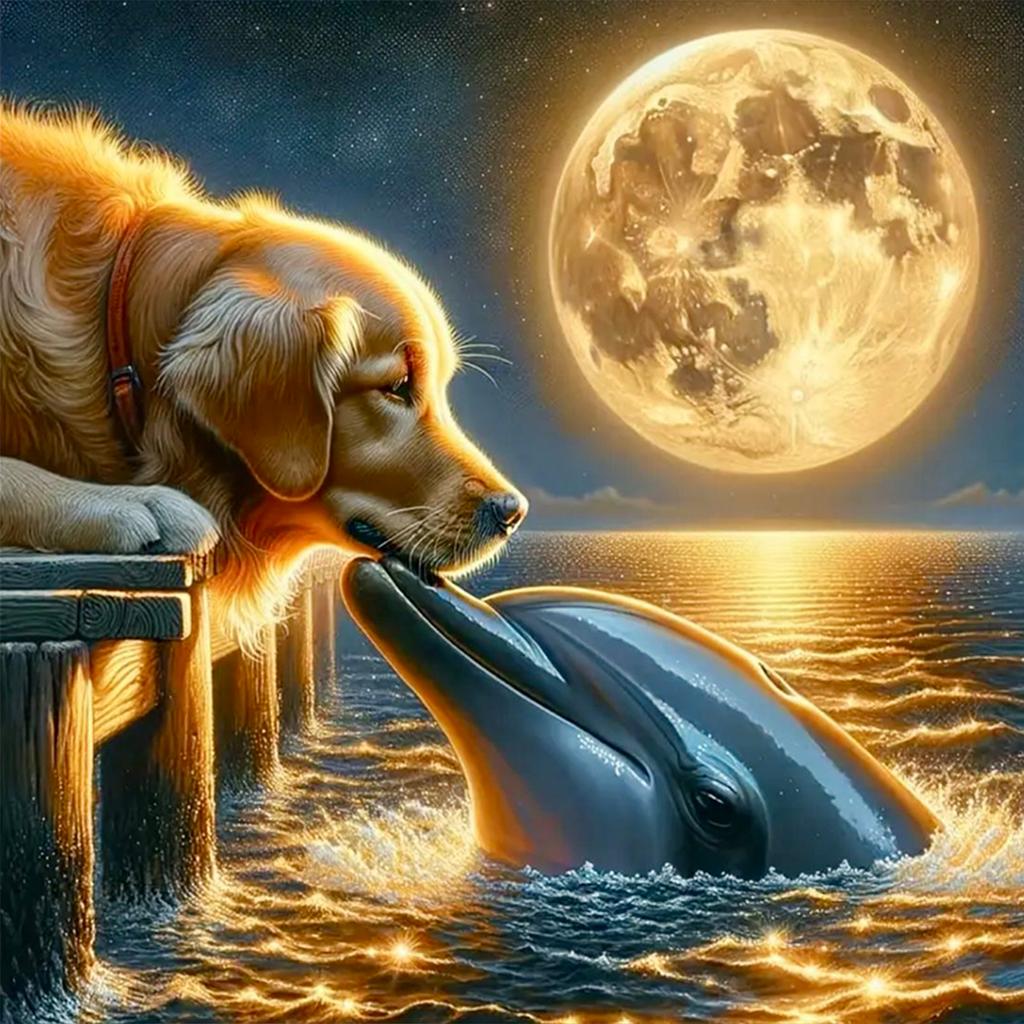 Animal DIY No Frame Acrylic Paint-By-Number Kit 40*40cm Acrylic Paint By Numbers Kit On Canvas for Adults Gifts Home Decor