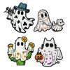 Durable Zinc Alloy Pin Halloween Cartoon Ghost Enamel Brooch, Spooky Metal Lapel Pin, Costume Accessory Sweater Cardigan Coat Suit Scarf Decor,