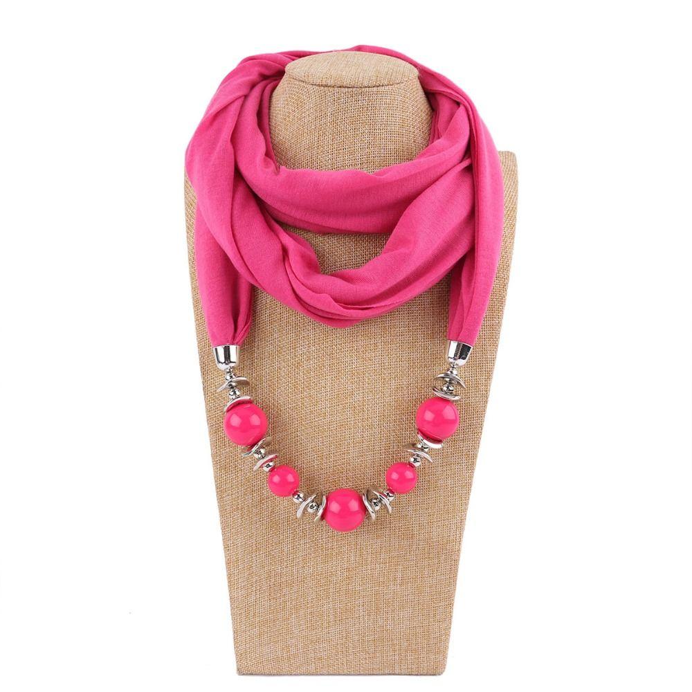 Necklaces Neckerchief Solid Color Jewelry Shawl Fashion Head Scarf Women