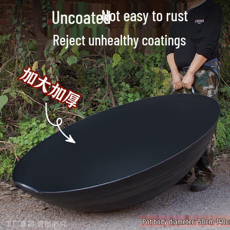 Komercyjny wok z żeliwa w stylu Hakka