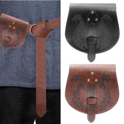 Bolsa de Cintura Medieval Retro Bolsa de Cintura para Cinto Bolsa de Cintura Acessórios de Fantasia LARP Renascentista para Mulheres Homens Bolsa de Cintura de Couro