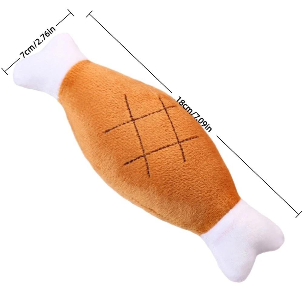 New Energy Release Dog Squeaky Toy Bones Soft Pet Chew Toy Cartoon Chicken Leg Dog Toy Small Medium Large Dogs Cats