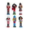 1/3/6Pcs New Year Home Decoration Christmas Nutcracker Soldier Puppet Wooden Handicraft Christmas Tree Pendant Desktop Ornament