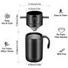 Insulated Coffee Travel Mug Leakproof Travel Mugs Insulated For Hot And Cold Reusable Double-Wall Vacuum Bottle With Leak-Proof