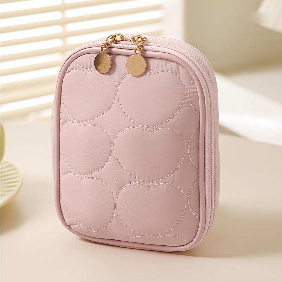 

Portable Makeup Pouch Mini Lipstick Cosmetics Storage Bag with Zipper Large Capacity Multifunctional Organizer Toiletry Bags