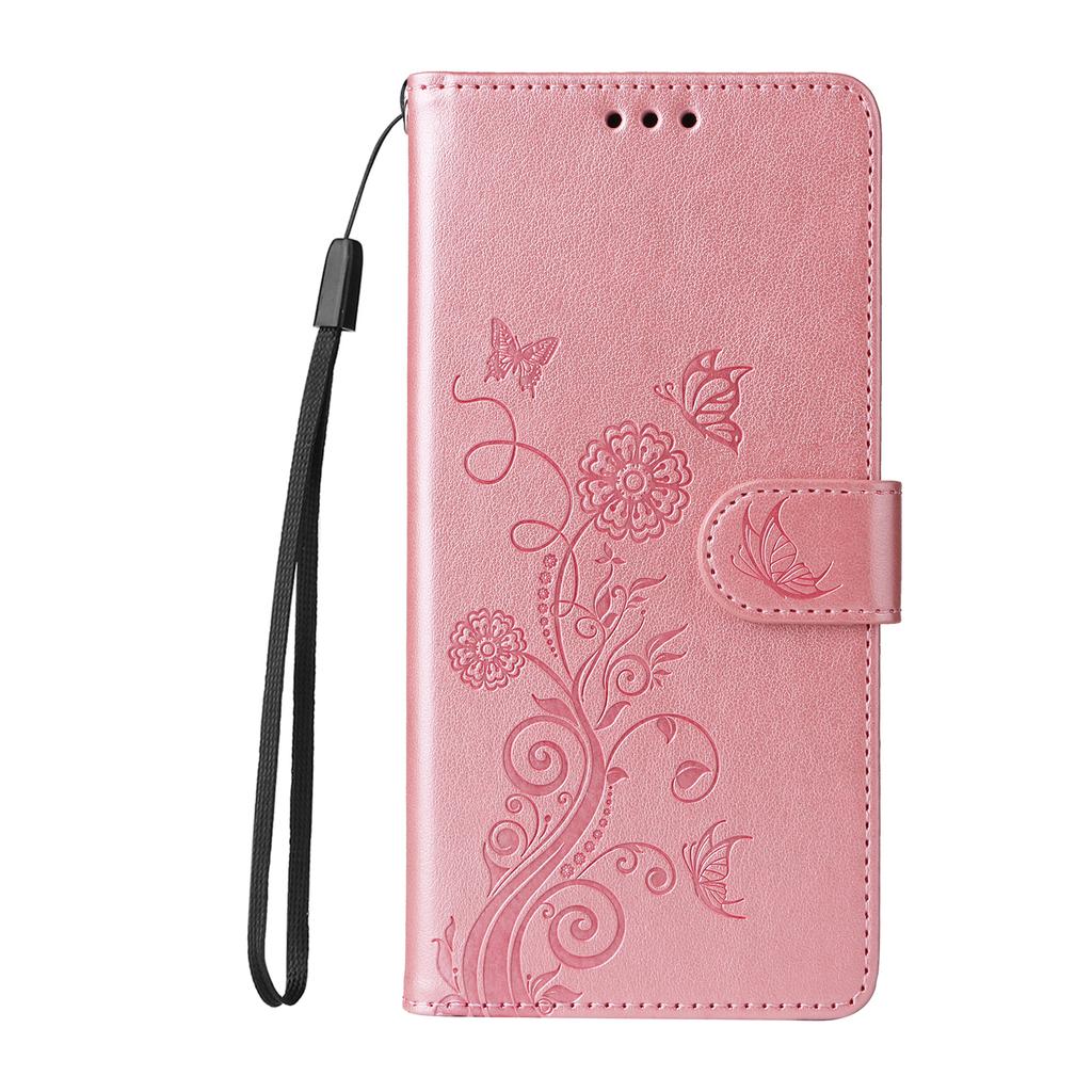 For OnePlus Ace 5 Ultra 5G/OnePlus Nord 5 5G Leather Case Butterfly Floral Imprint Wallet Stand Cover