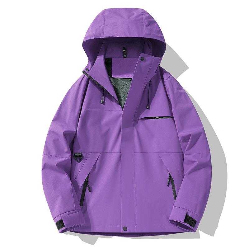 Spring & Autumn Waterproof Hooded Windbreaker for Men and Women - Casual Outdoor Workwear & Mountaineering Jacket