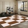 Retro Color Blocked Geometric Living Room Carpet Decoration Home Antiskid Machine Washable Bedroom Mat Soft Fluffy Lounge Rug