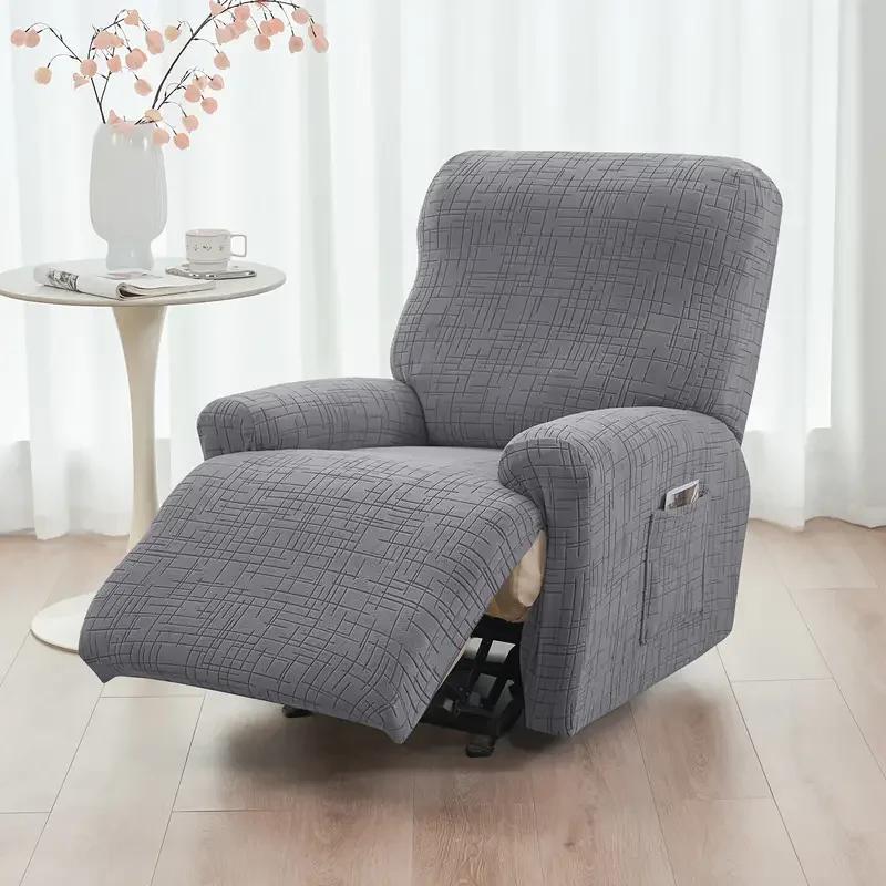 Jacquard Recliner Sofa Cover Stretch Split Armchair Chair Covers 1 Seater Anti-dirty Sofa Covers Protector for Living Room