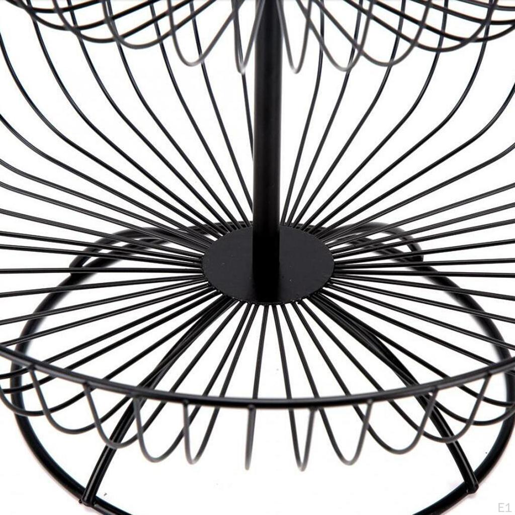 Standing Fruit storage Basket, Round Iron Household Plate Tray