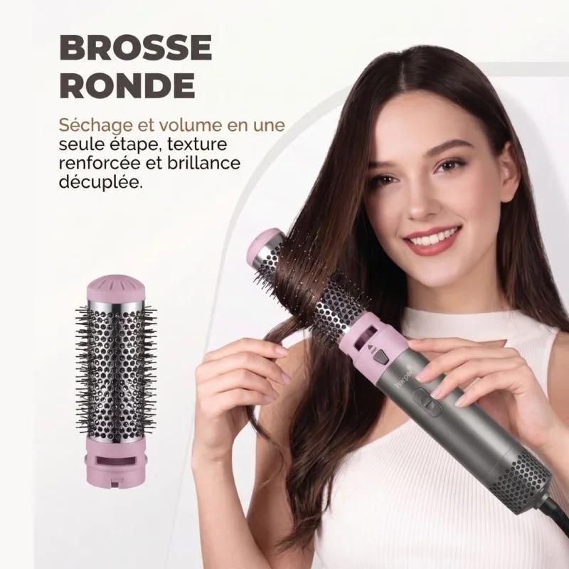 Harper - Brosse Soufflante 5-en-1 - 3 Débit D'air - Séchage Et Coiffage - Avec Trousse De Transport