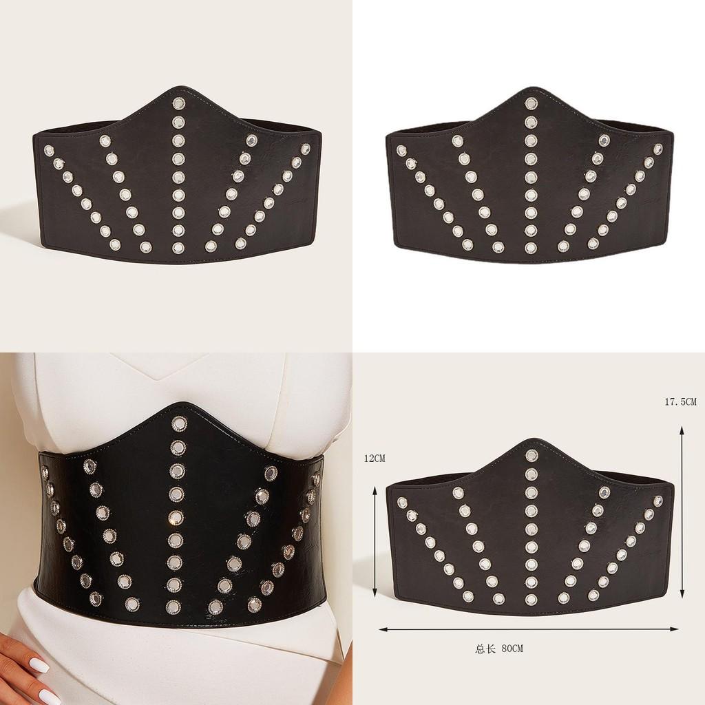 Fashion Retro Korean Style Wide Leather Belt With Zipper Buckle For Dresses