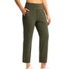 Women Fashion Pocket Yoga Casual Pants Solid Color Stretch Athletic Trousers High Waist Comfortable Fit Lightweight Fabric