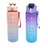 900ML Sports Water Bottle with Time Marker Leak-proof Cup Motivational Portable Water Bottle Sport Fitness BPA Free