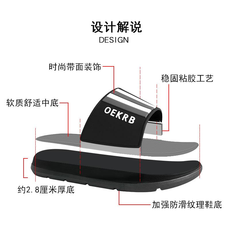 New slippers men's summer couples can wear thick-soled non-slip and wear-resistant fashionable cool slippers women's shoes