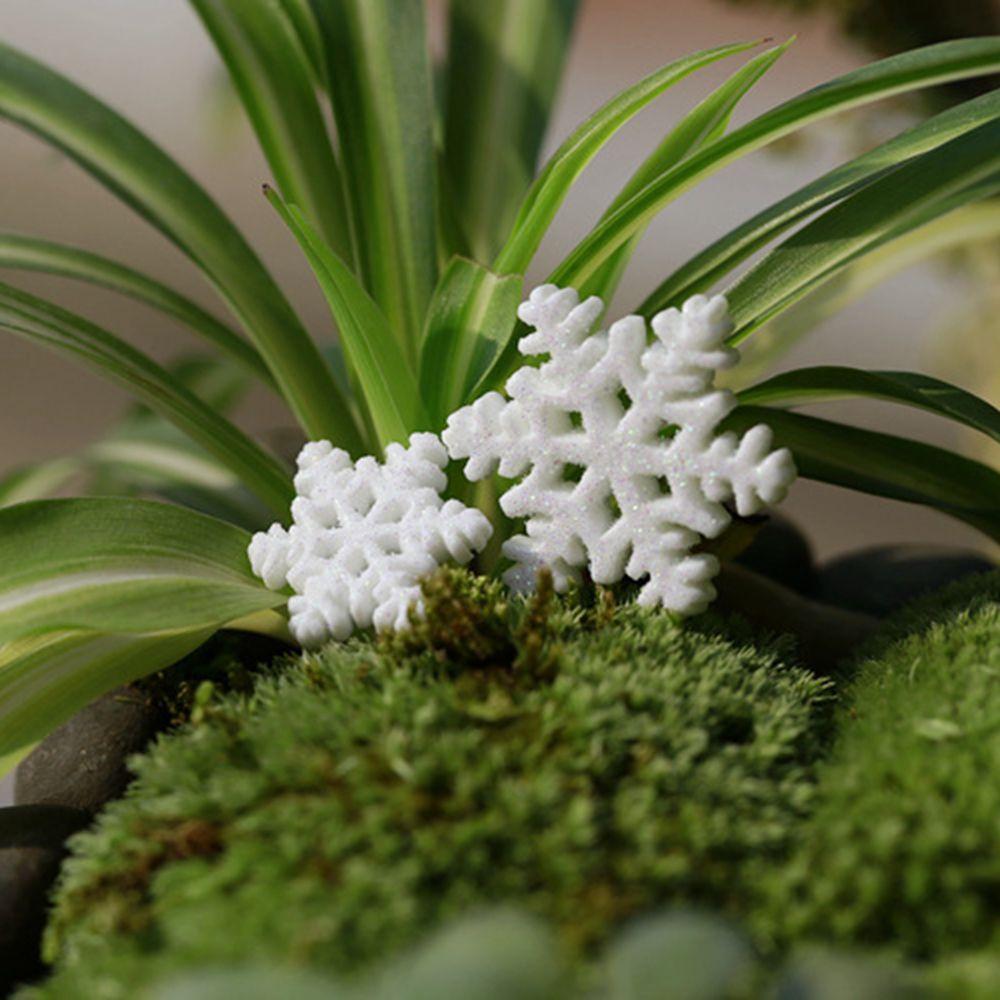 10Pcs Home Resin Craft Accessories Decor Plant Pot Snowflake Christmas Decoration Landscape Ornament