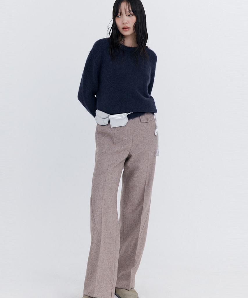 WNDERKAMMER Alpaca Boucle Knit Pullover_Navy