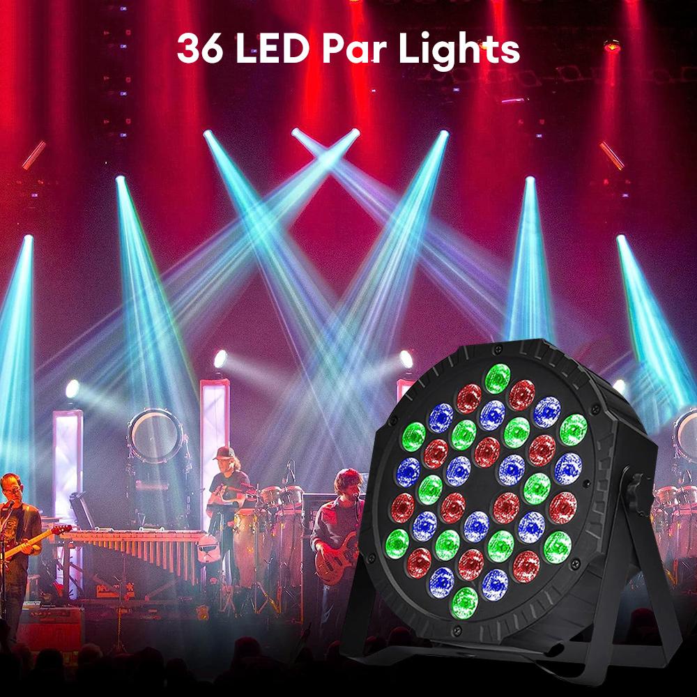 36 LED RGBW Stage Party Light 3 IN 1 DMX 512 Lighting Effect DJ Disco Party Holiday Christmas Bar Club Wedding Show Lights