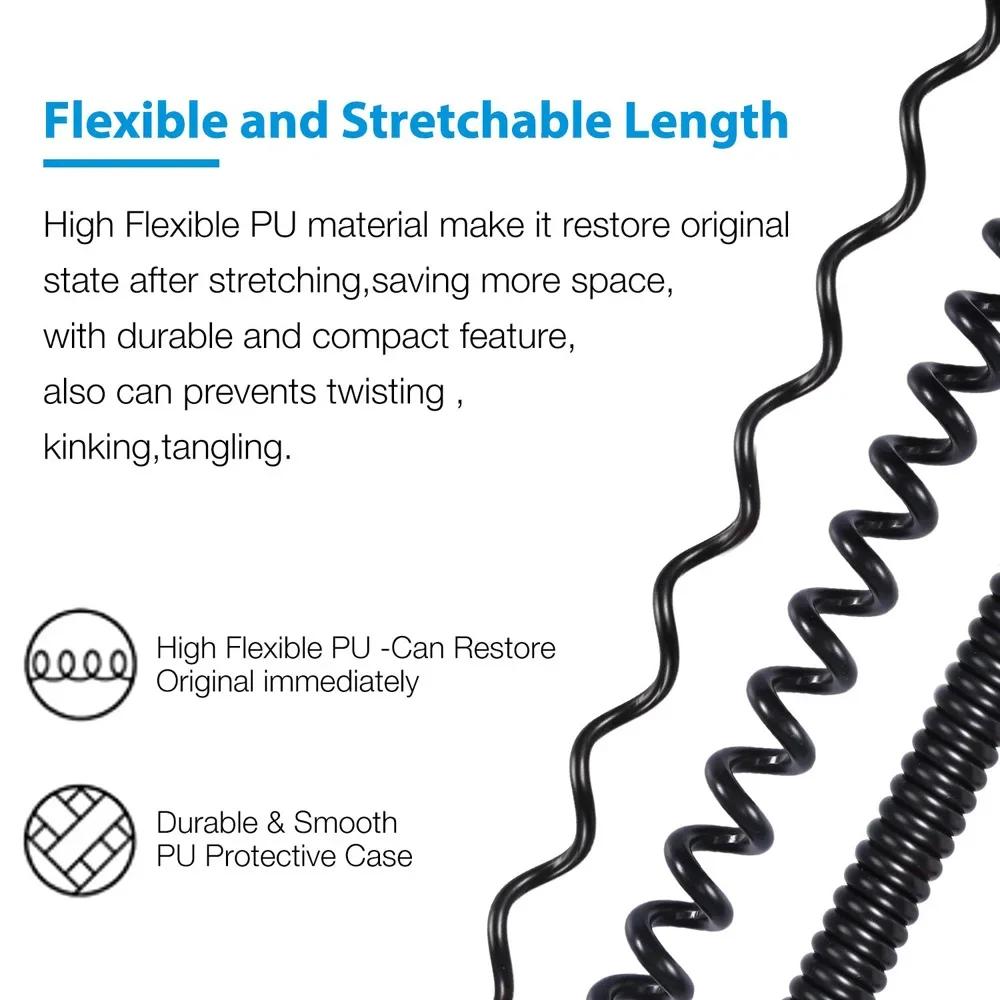 High quality Spring Relief Coiled Headphone Cables for Sennheiser HD25Plus HD560 HD540 HD480 Replacement Cable Cords