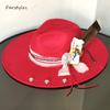 9.5 Cm Wide Brim Suede Hat for Men Women Feather Fedoras Flat Hat Jazz Hat Felt Hat Gentlemen Top Hats Fedora Sombrero Hombre