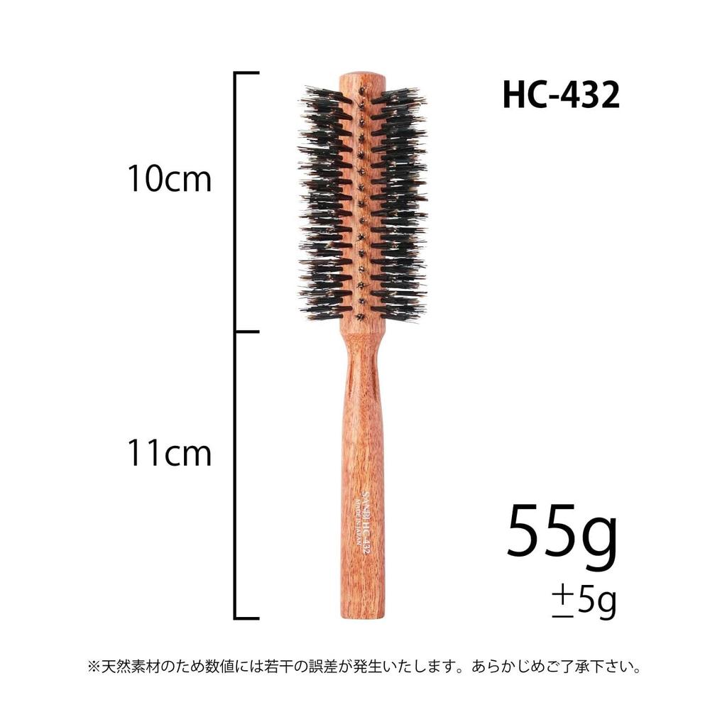Sanby Industries Roll Boar Bristle Pig HC Made In Japan Brush, + Bristle, (Medium HC-432),