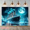 1 Stück Titanic Schiff Fantasy Eisberg Mond Dekoration Hintergrund Film Kulisse Dekorationen Für Fotostudio Fotokabine Party
