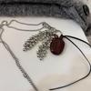 Blogger-Style Water Bottle Pendant Necklace with Safety Buckle - Minimalist Metal Chain for Women