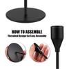 3Pcs Metal Black Candle Holders Candlesticks For Weddings, Home Decoration