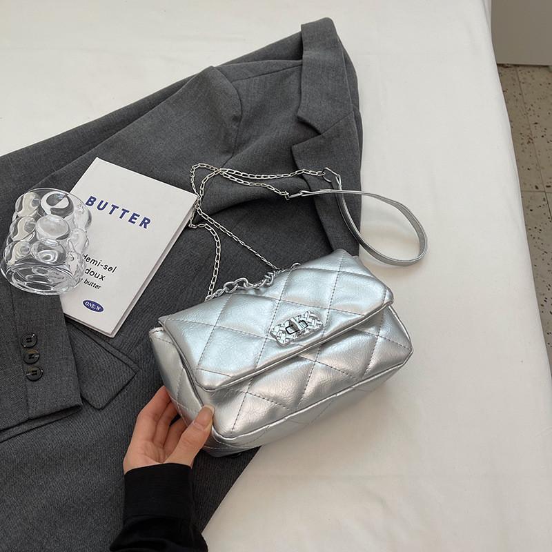 Chic Casual Single Shoulder Bag For Women Trendy Small Crossbody Handbag 2023 Pu Leather Medium Square Bag