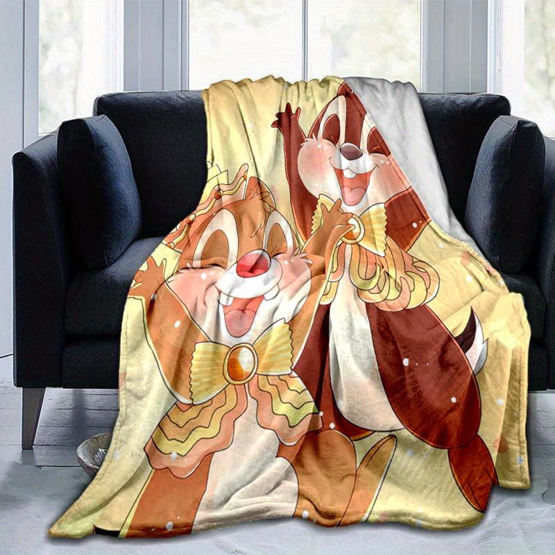 1pc, Charming Chip 'n Dale Blanket Perfect for Home Decor, Couch Cover, Outdoor Use, Travel, Camping, Car, Beach, Office Nap Ideal Gift