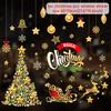 Cartoon Christmas Window Glass Stickers 2025 Christmas Decoration for Home Living Room Wall Decor 2025 Happy New Year Stickers