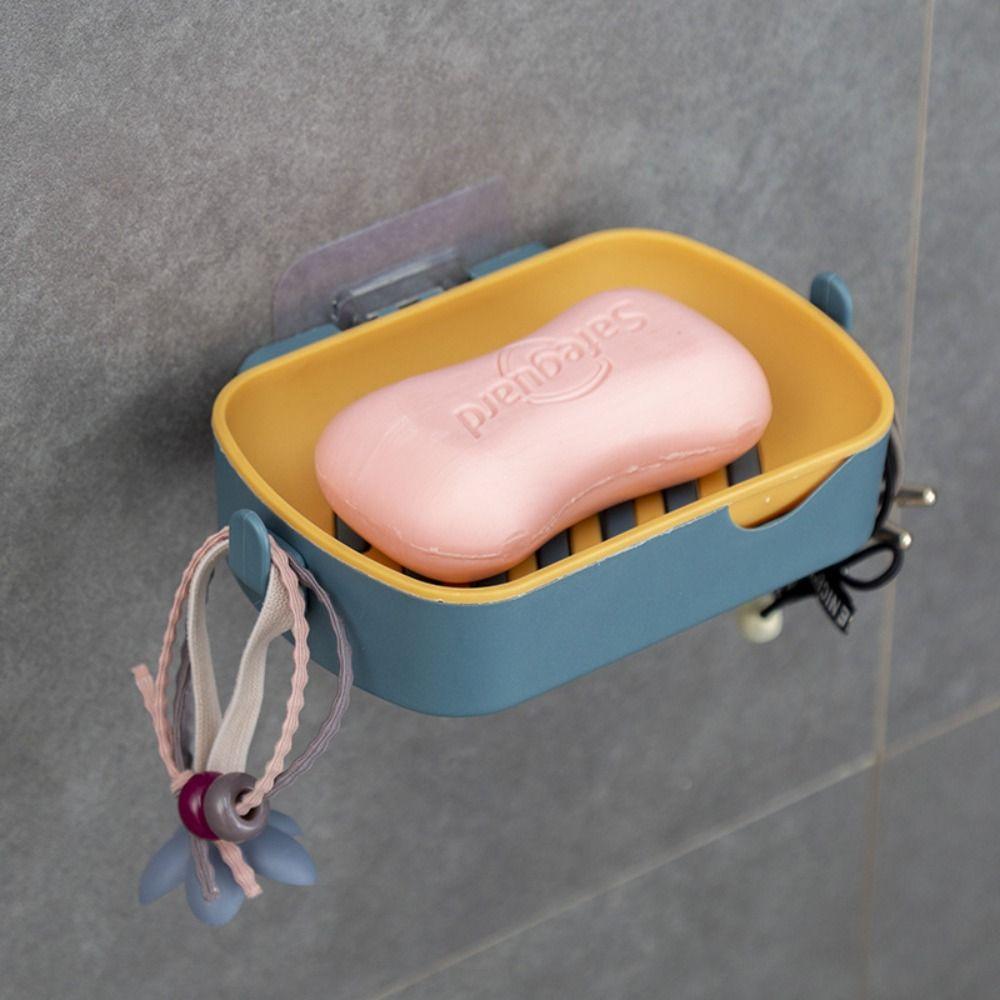 

Hook Double-layer Soap Dish Wall Mounted Soap Storage Tray Nordic Soap Box Bathroom Accessories