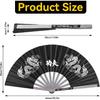 Chinese Kung Fu Tai Chi Fan Martial Arts Dance Folding Fan Stainless Steel Written Kung Fu Fan