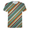 Summer 3D T Shirt Print Short Sleeve Striped Print Men T Shirt O Neck Men Harajuku XS-6XL