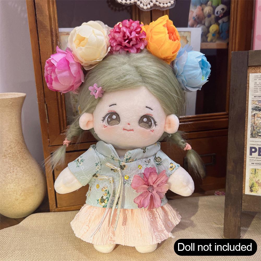 Salopetă Păpușă de Bumbac 20CM Desen Animat Păpușă de Pluș Haine de Schimb Accesorii de Joacă Casă Haine Mini